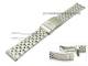 Watch band stainless steel 20mm partly polished with security clasp