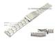 Watch band stainless steel 18mm partly polished with security clasp