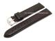 Watch band 18mm dark brown genuine camel leather thin (width of buckle 16 mm)