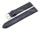 Watch band 24mm dark blue alligator grain silk matt (width of buckle 22 mm)