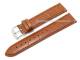 Watch band 22mm light brown alligator grain silk matt (width of buckle 20 mm)