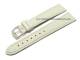 Watch band 19mm white alligator grain silk matt (width of buckle 16 mm)