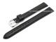Watch band XL 12mm black grained surface (width of buckle 10 mm)