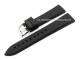 Watch strap 20mm black silicone smooth by Condor (width of buckle 18 mm)