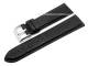 Watch strap 30mm black genuine leather grained stitched by Condor (width of buckle 28 mm)