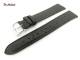 Watch band 20mm black Di-Modell genuine ostrich without/few quills \