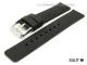 Sports band 22mm black silicone smooth surface EULIT