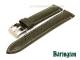 Watch band 22mm dark brown Barington antique-look light colored stitching