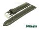 Watch band 22mm black Barington antique-look light colored stitching