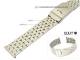 Watch strap 20mm stainless steel EULIT classic-elegant partly polished