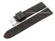 Watch band 20mm black silicone alligator-look red stitching (width of buckle 18 mm)