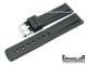 Sportband 24mm black caoutchouc structured surface