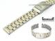 Watch band 20mm stainless steel dual tone partly polished from Eichmueller 
