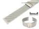 Watch band 20mm stainless steel mesh robust matt push buckle by EICHM�LLER