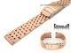 Watch band 20mm stainless steel rose gold-plated solid polished from Eichmueller
