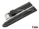 Watch strap 20mm black genuine shark leather by EULUX (width of buckle 18 mm)
