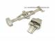 Butterfly clasp (HeBFS-13) 22mm stainless steel matt finish push button release