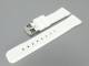 Watch band 20mm white silicone smooth surface (width of buckle 18 mm)