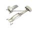 Flip clasp (HeKFS-10) 18mm stainless steel brushed finish