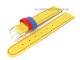Watch band for children 14mm yellow loops red and blue (width of buckle 14 mm)
