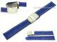 Watch band 20mm blue alligator grain light stitching clasp (width of buckle 18 mm)