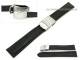 Watch band 24mm black alligator grain clasp (width of buckle 22 mm)