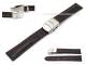Watch band 22mm black alligator grain clasp red stitching (width of buckle 20 mm)