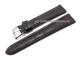 Watch band 20mm leather black alligator grain red stitching (width of buckle 18 mm)