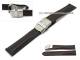  Watch band 20mm deployant clasp black red stitching (width of clasp 18 mm)