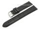 Watch band XS 20mm black alligator grain matt stitched (width of buckle 18 mm)
