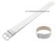 Watch band 18mm white genuine leather one-piece band (width of buckle 18 mm)
