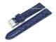 Watch band 24mm dark blue African-Croco (width of buckle 22 mm)