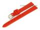 Watch band leather 10mm red smooth surface without stitching (width of buckle 08 mm)