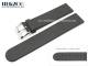 Watch band 18mm black caoutchouc by Herzog (width of buckle 18 mm)