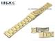 Watch strap 18mm stainless steel golden solid look polished by HERZOG