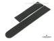 Replacement watch strap JUNGHANS 20mm black leather smooth surface for 053/1210, 053/1211 etc.
