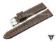 Replacement watch strap JUNKERS 22mm dark brown leather alligator grain for 6524, 6510, 6526