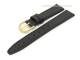 Watch band XS 16mm black stitched textile surface