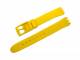 Watch band for Swatch 12mm yellow synthetic smooth surface