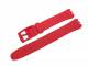 Watch band for Swatch 12mm red synthetic smooth surface