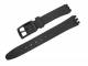 Watch band for Swatch 12mm black synthetic smooth surface