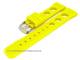 Watch band 22mm yellow silicone racing look smooth surface (width of buckle 20 mm)