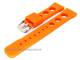 Watch band 20mm orange silicone racing look smooth surface