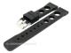 Watch band 24mm black silicone racing look smooth surface (width of buckle 22 mm)