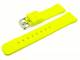 Watch band 24mm yellow silicone smooth surface (width of buckle 22 mm)