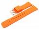 Watch band 24mm orange silicone smooth surface (width of buckle 22 mm)