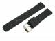 Watch band 22mm black silicone smooth surface (width of buckle 20 mm)