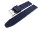 Watch band 20mm dark blue silicone with stripes (width of buckle 20 mm)