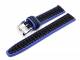 Watch band casual style 18mm black/blue synthetic waterproof