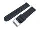 Watch band 22mm black silicone smooth surface (width of buckle 22 mm)